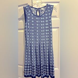 Max Studio Navy and Light Blue Ladies Dress